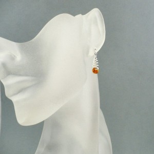 amber earrings 243a